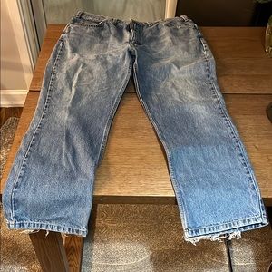 Levi's High Rise Blue Jeans with Raw Hem